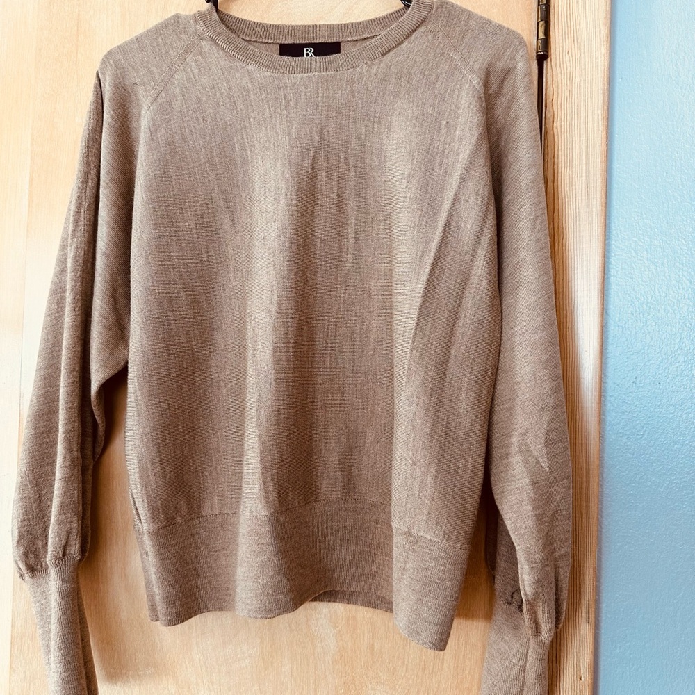 Banana Republic Taupe Scoop Neck Sweater